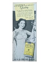 1951 Dorothy Sarnoff Fatima Cigarette Print Ad, Movie The King And I picture