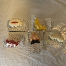 5 Vintage sealed NOS Packs Glenn Candies Wax Fun Gum. Teeth, Mustache. Uncommon picture