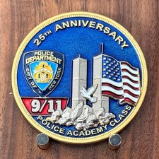 NYPD 9/11 25th Anniversary Police Academy Class Challenge Coin  M#21 picture
