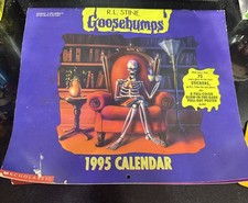 1995 Goosebumps Calendar + Poster + Stickers Glow In Dark Complete R.L. Stine picture