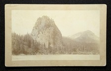 Rare Photo Beacon Rock. Columbia River, Washington. C 1890's Benjamin Gifford  picture