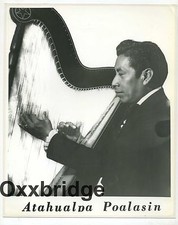 Atahualpa Poalasin Peru Harpist Harp 1970 PHOTO Peruviuan Mountain Music Classic picture