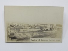 WWI Captured German Submarines Photograph c1919 RARE picture