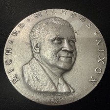Richard M. Nixon Inauguration 1969 silver .999+ Medallion by Ralph Menconi  picture