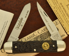VINTAGE CAMILLUS USA BONE JUMBO BULLET CARTRIDGE MOOSE MUSKRAT KNIFE NICE (34098 picture