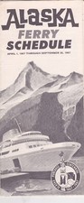 1967 Alaska State Ferry Svc. Schedule Brochure picture