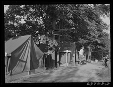 Ypsilanti Michigan 1941 Edgewater Park Ford Bomber Plant Defense Worker Tents picture