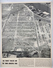 1939 Municipal Trailer Park Tampa FL 19th Annual Convention Aerial View Print Ad picture