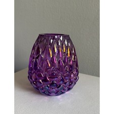 Olsen Glass Dragon Egg Fairy Lamp Magic Element Purple Iridescent Art Glass picture