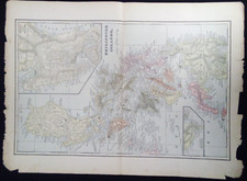 ANTIQUE 1899 MAP HAWAII & PHILIPPINE ISLANDS 24