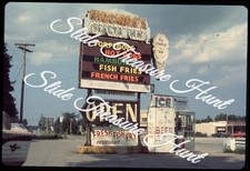 Riggione's Malta Inn Sign Tarrytown New York Ice Cream Street 35mm Slide 1970s picture