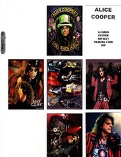 ALICE COOPER    CUSTOM   NOVELTY TRADING CARD 6 CARDS   SET picture