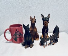 Doberman Pinscher Collection Of Figurines LOT of 6 Items picture