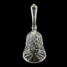 Vintage Pressed Glass Bell Crystal Diamond Fan Pattern 5 1/4