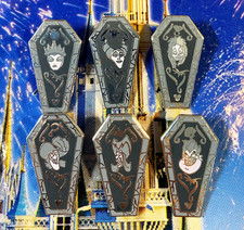 ⚰️ 2012 DLR Disney Villains Coffins 6 Pin Set Hidden Mickey Series Coffin Pins picture