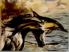 VTG Brother Earth Sister Sea Leanin' Tree FRIEND Greeting Card +Env Kim McElroy picture