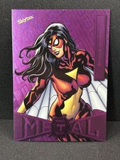 2022 Marvel Metal Universe Spider-Man Pink Light FX #87 Spider-Woman 10/75 picture