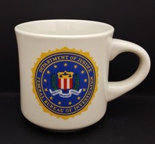 VINTAGE DOJ DEPARTMENT OF JUSTICE FBI FEDERAL BUREAU OF INVESTIGATION MUG F18 picture