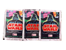 Vintage 1997 Merlin Star Wars Trilogy Collection 3 Sealed Packs picture