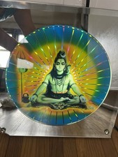 Vintage Shiva Meditation Psychedelic Illuminated Wall Art Light Hindu Decor picture