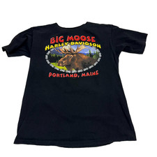 Vintage Harley-Davidson Big Moose Graphic T-Shirt Men’s Medium, Portland, Maine picture