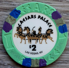 $2 Las Vegas Caesars Palace Poker Drop Casino Chip picture