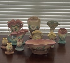 Collection of Vintage Hull Pottery - 11 Pieces Various Sizes and Patterns picture