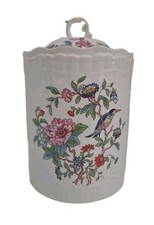 Aynsley Pembroke Cottage Garden Biscuit Canister Bone China, 8.5x4.75