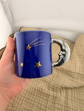 Vintage 1978 Vandor Imports Celestial Moon Stars Mug Japan Silver Handle picture