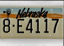 EXPIRED NEBRASKA LICENSE PLATE RANDOM LETTERS/NUMBERS NICE MINT picture