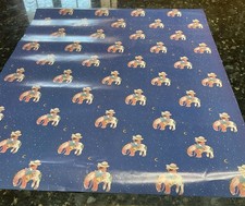 Vintage Michel & Co. Wrapping Paper 30x24” (12 Sheets) Cowgirl & Pony USA *READ* picture