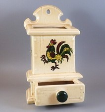 Metlox Poppytrail California Provincial Rooster Match Box Holder Vernon picture