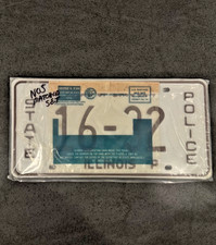 Obsolete Illinois State Police License Plate Set of 2
