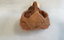 Miniature Buttocks Egg Basket. Handwoven.Good Condition.Primitive Decor. picture