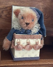 Vtg Cherubini @ The Borgato Musical Teddy Bear 7”x3.5” Plays Send In The Clowns picture