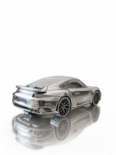 Porsche 911 Turbo 992 model, made of solid aluminum, limited edition promotional picture