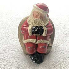 1950s Cast Aluminum Banthrico Metal Sleeping Santa Bank/First Stamford National picture