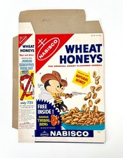 Vintage 1950s Nabisco Wheat Honeys Cereal Box Savage Tribal Ring Toy Premium picture