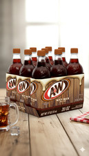 A&W Root Beer Soda Pop, 20 fl oz, Bottle Pack of 12  picture