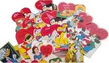 Vintage Disney Valentines New Old Stock Lot Appx 30 Mickey Snow White Bambi 1960 picture