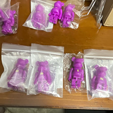 Purple Bearbrick  Plastic Figure Lot of 4 Color Variant Collectible Mini Figures picture