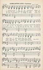 1910 EVERLASTING LOVE Constancy Sheet Music Hymn Song Postcard S.H. Logan picture
