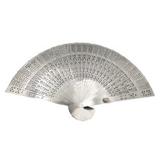 Titanium Alloy Folding Fan Hollow Metal Hand Fan Ancient Style EDC Gift for Men picture