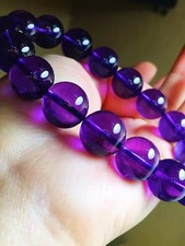 12mm Natural Amethyst Quartz Purple Uruguay Round Beads Woman Man Bracelet AAAA picture