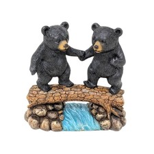 BestGiftEver Rustic Couple Black Bear Collectible Figurines - Cabin Shelf Décor picture