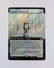 Solemn Simulacrum (Surge Foil) | MTG Doctor Who 1071 Near Mint Borderless Rare picture