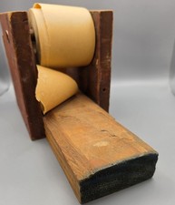 Vintage Wooden Sandpaper Roll Dispenser Cutter Lebanon IL Workshop Tool picture