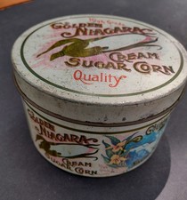 Cheinco Housewares Vintage Golden Niagara Cream Sugar Corn Metal Tin New Jersey picture