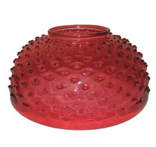 Hobnail Glass Hanging Oil Kerosene Lamp Shade Antique Cranberry Red 14