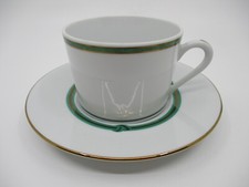 CHRISTOFLE RUBANEA VERT CUP & SAUCER - 2 1/4